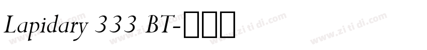 Lapidary 333 BT字体转换